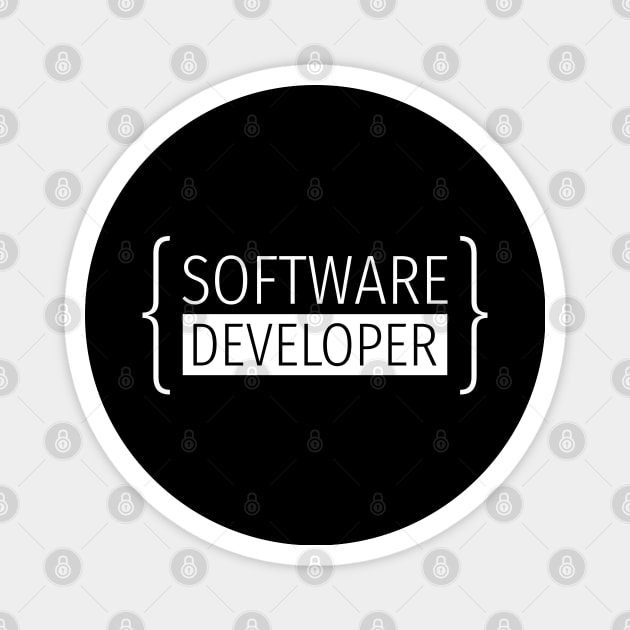 Minimalist Software Developer Design Magnet by gotd